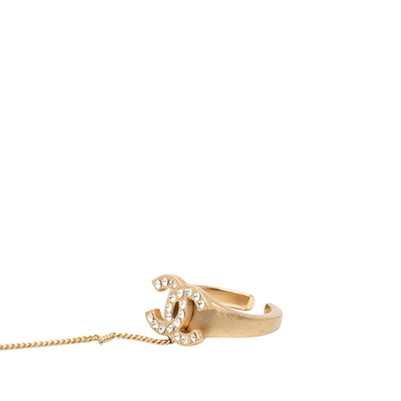 CHANEL Gold Logo Ring - Picture 6 of 8
